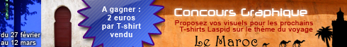 Concours graphique t-shirts laspid Maroc